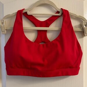Athleta Bold Red Sports Bra Medium